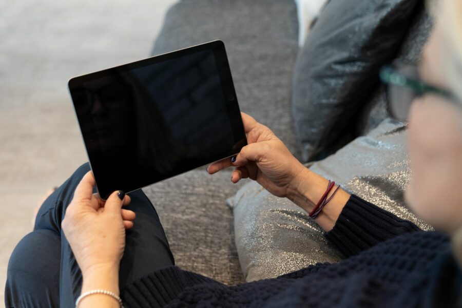 Health and wellbeing student completing their learning online